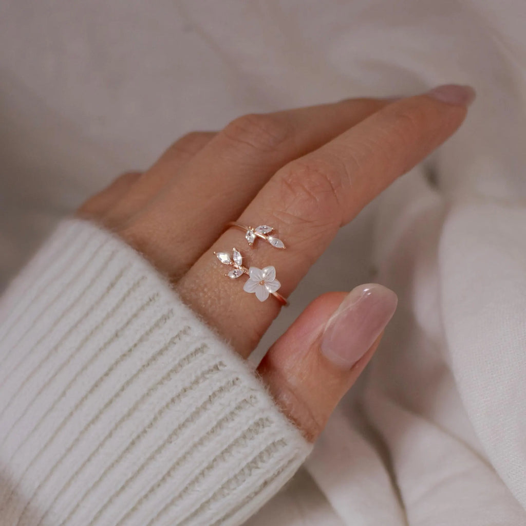 Sakura Ring 925 Sterling Silver Ring Adjustable