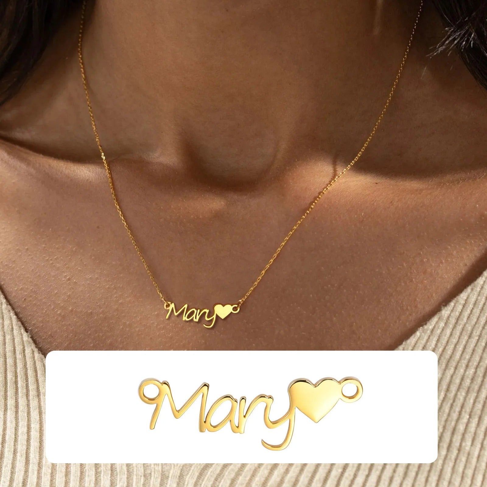 Custom Personalized Signature Name Necklace – Stainless Steel Handmade Cursive Name Choker | Unique Birthday Gift for Women