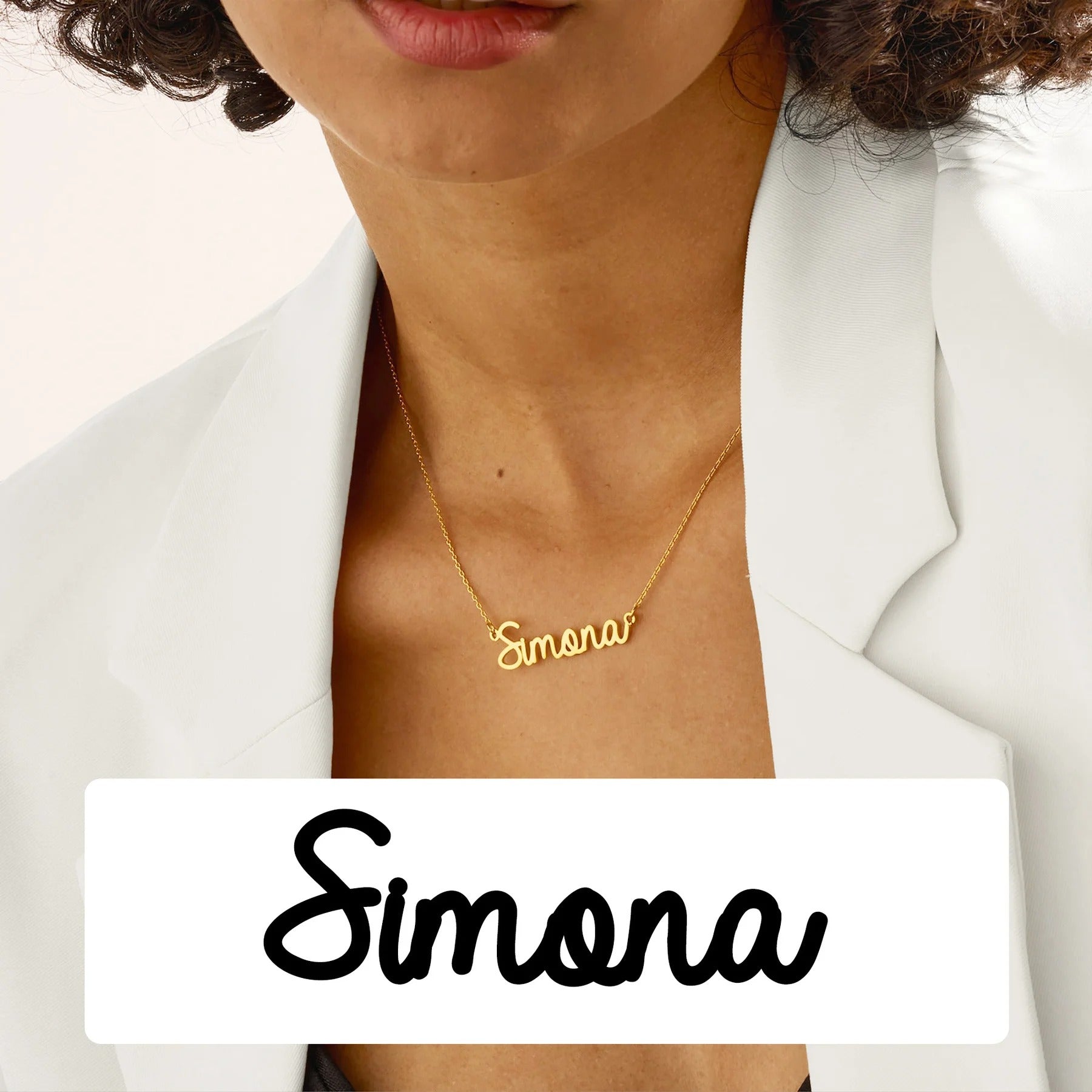 Custom Personalized Signature Name Necklace – Stainless Steel Handmade Cursive Name Choker | Unique Birthday Gift for Women