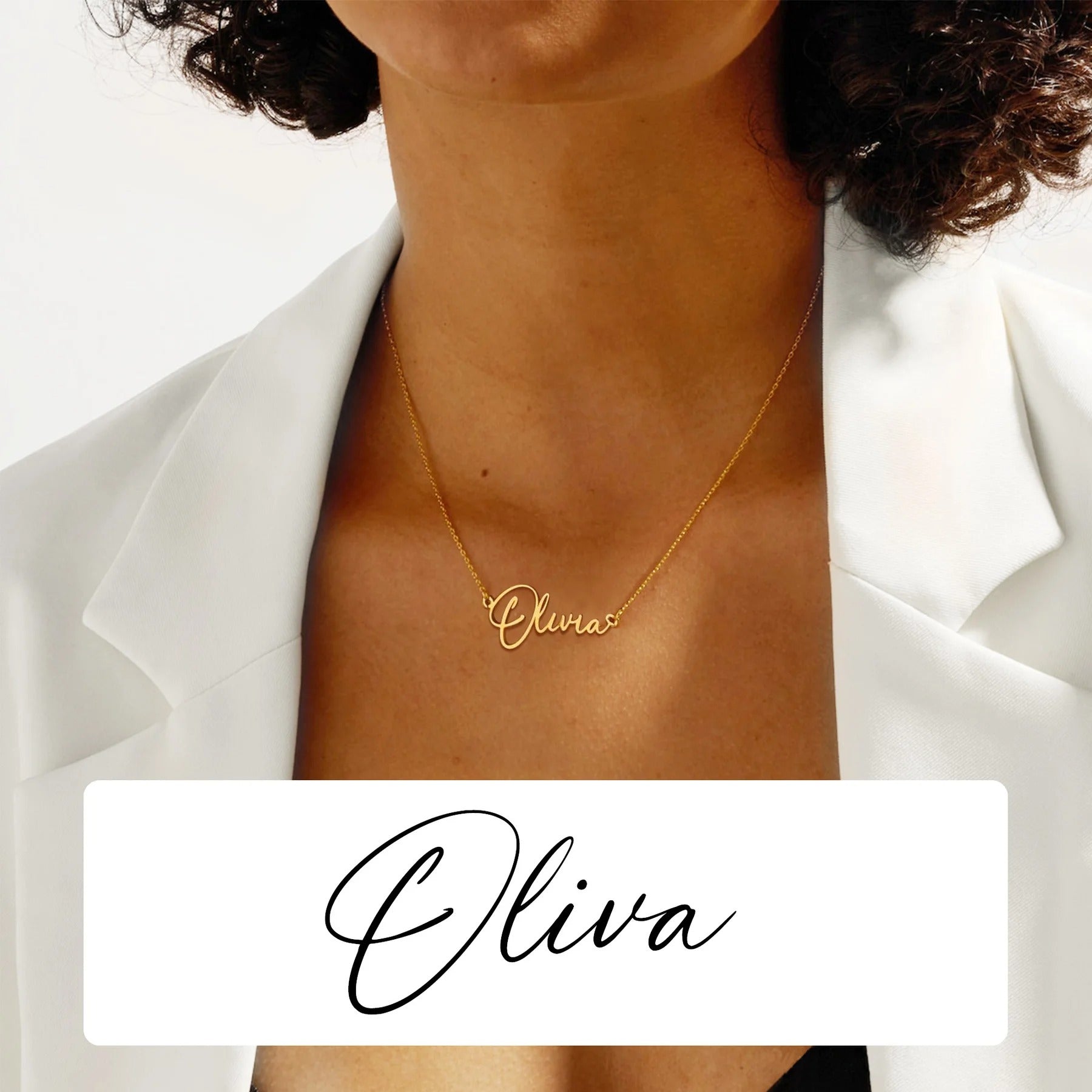 Custom Personalized Signature Name Necklace – Stainless Steel Handmade Cursive Name Choker | Unique Birthday Gift for Women