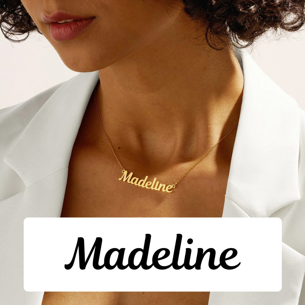 Custom Personalized Signature Name Necklace – Stainless Steel Handmade Cursive Name Choker | Unique Birthday Gift for Women