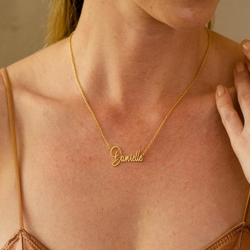 Personalized Name Necklace | Custom 18K Gold Plated Necklace | Minimalist Dainty Jewelry | Mother's Day Gift | Christmas Gift for Her