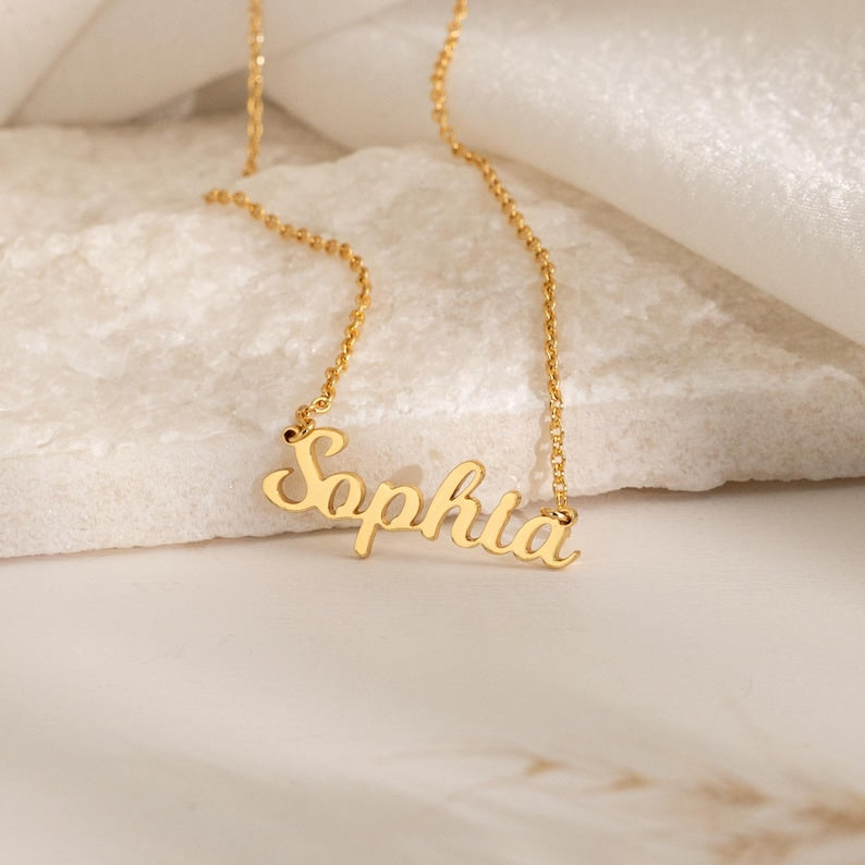 Personalized Name Necklace | Custom 18K Gold Plated Necklace | Minimalist Dainty Jewelry | Mother's Day Gift | Christmas Gift for Her