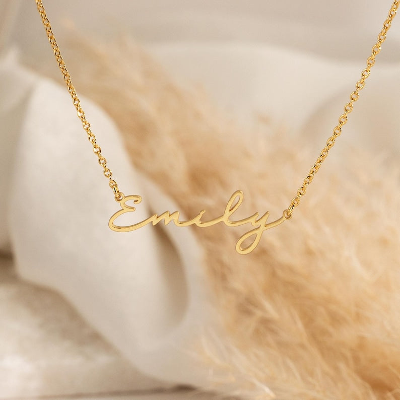 Personalized Name Necklace | Custom 18K Gold Plated Necklace | Minimalist Dainty Jewelry | Mother's Day Gift | Christmas Gift for Her