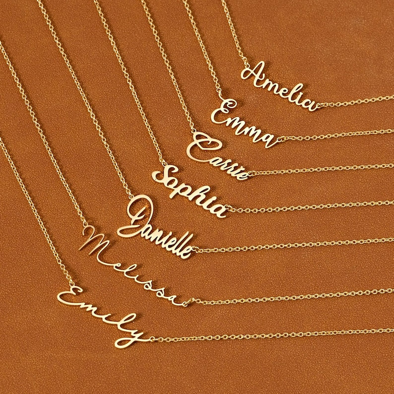 Personalized Name Necklace | Custom 18K Gold Plated Necklace | Minimalist Dainty Jewelry | Mother's Day Gift | Christmas Gift for Her