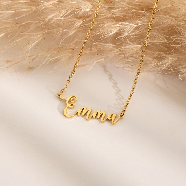 Personalized Name Necklace | Custom 18K Gold Plated Necklace | Minimalist Dainty Jewelry | Mother's Day Gift | Christmas Gift for Her