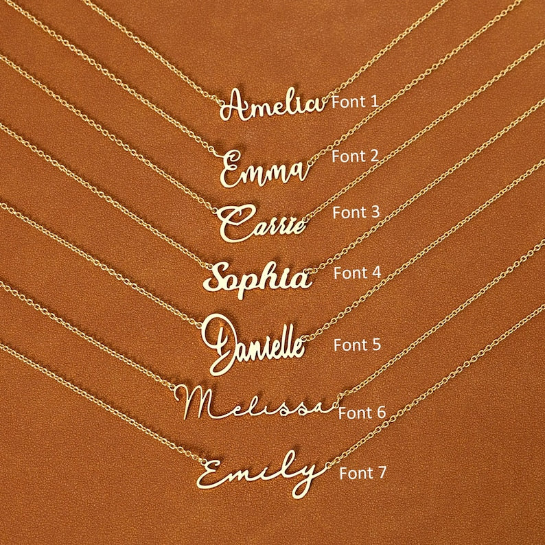 Personalized Name Necklace | Custom 18K Gold Plated Necklace | Minimalist Dainty Jewelry | Mother's Day Gift | Christmas Gift for Her
